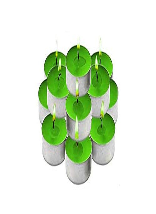 atorakushon® Paraffin Wax Smokeless Scented 80 Green T-lite Floating Candle Decorate for Any Occasion - Image 3