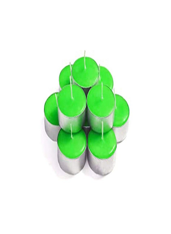 atorakushon® Paraffin Wax Smokeless Scented 80 Green T-lite Floating Candle Decorate for Any Occasion - Image 2