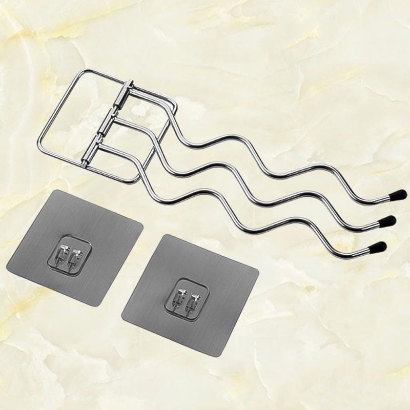 Ciieeo Iron Towel Holder Swivel Towel Rack 201 Iron Art Multi-bar Wall-Mounted Bathroom Accessory Space-Saving Design 24x9cm - Image 4