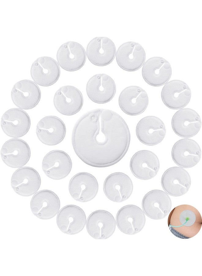 Tondiamo 28 عبوة حامل وسادات أنبوب G وسادات زر أنبوب G ناعمة أغطية أنبوب G ماصة وسادات أنبوب G ملحقات أنبوب التغذية لوازم أنبوب PEG وسادات أنبوب التغذية وسادات قطنية للعناية التمريضية (أبيض) - Image 2