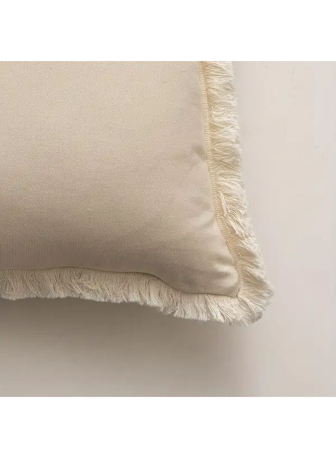 1pc Red Roof Cute House Tassel Pillow Cover 17.72x17.72 Inch Beige Minimalist Decorative Throw Cushion Case for Living Room Bedroom Sofa Office Chair Machine Washable - Image 5