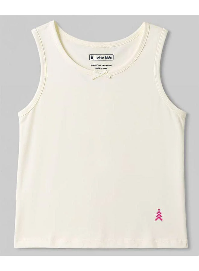 Pine Kids Pine Kids Cotton Lycra Knit Sleeveless Vests Pack of 3 - Blue/Pink/White
