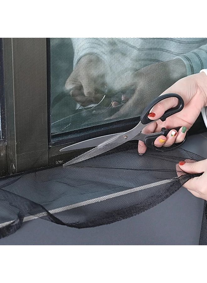 Black Self Adhesive Mosquito Screen 150x200cm Easy Cut Window Insect Net - Image 1
