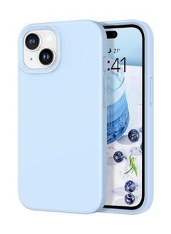 AKSESORY iPhone 13 Case Light Blue Silicone 6.1” – Shockproof Slim Fit Cover | Soft Touch, Anti-Scratch, Durable Protective Case for Apple iPhone 13 