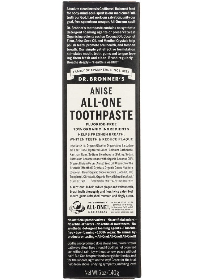 Dr. Bronner's - R. Bronner'S Allone Toothpaste Anise 5 Oz (Pack Of 1) - Image 1
