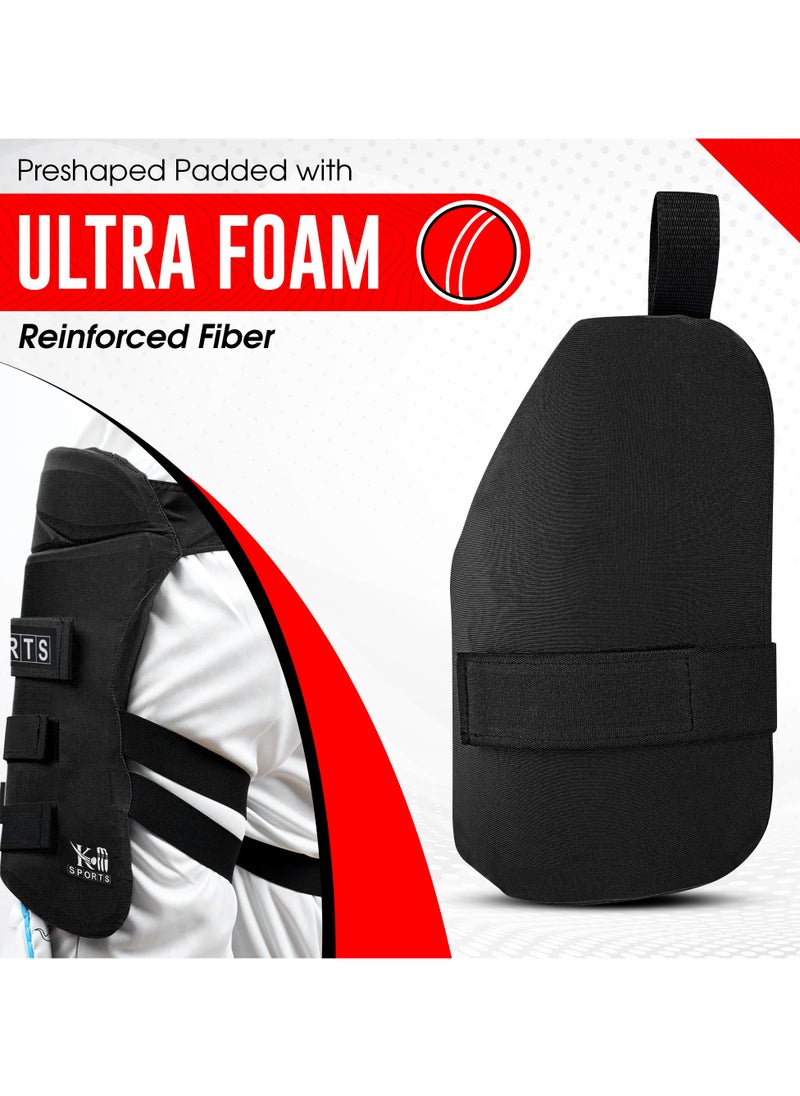 KM SPORTS KM SPORTS Cricket Batting Thigh Guard Protector Mens | Inner Pad, Adult Guards, Lower Body Safety, Protection Equipment for Players, Flexible Fit, Pads Adults Size, Boys and Men Pad Play  - Image 3
