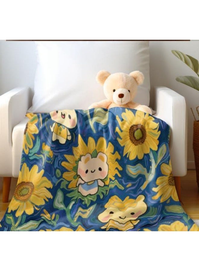 عام بطانية رقيقة من الفانيلا الكرتونية للأطفال أو الطلاب (دافئة ومريحة ومناسبة للنوم والألعاب) 100 سم * 150 سم - 330 - Image 5