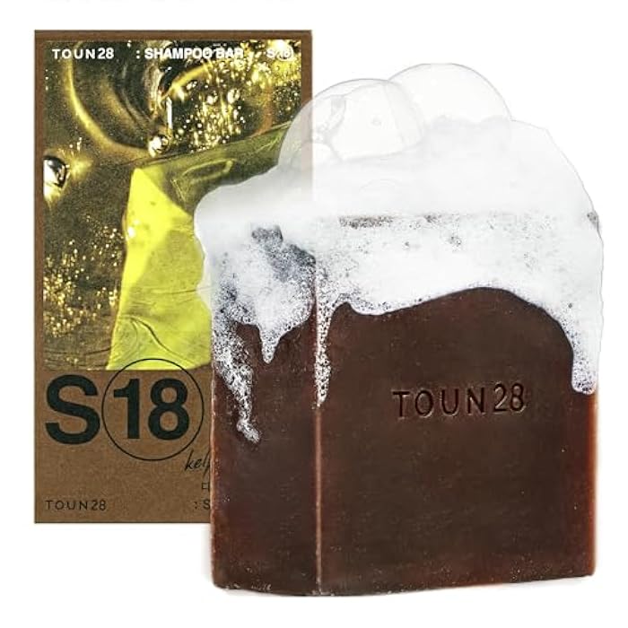 TOUN28 Volumizing Natural Kelp Shampoo Bar for Hair Growth, Strengthening & Thickening Solid Shampoo Bar for All Hair Types, Vegan, Paraben Sulfate Cruelty-Free Soap Korean Haircare - Image 1