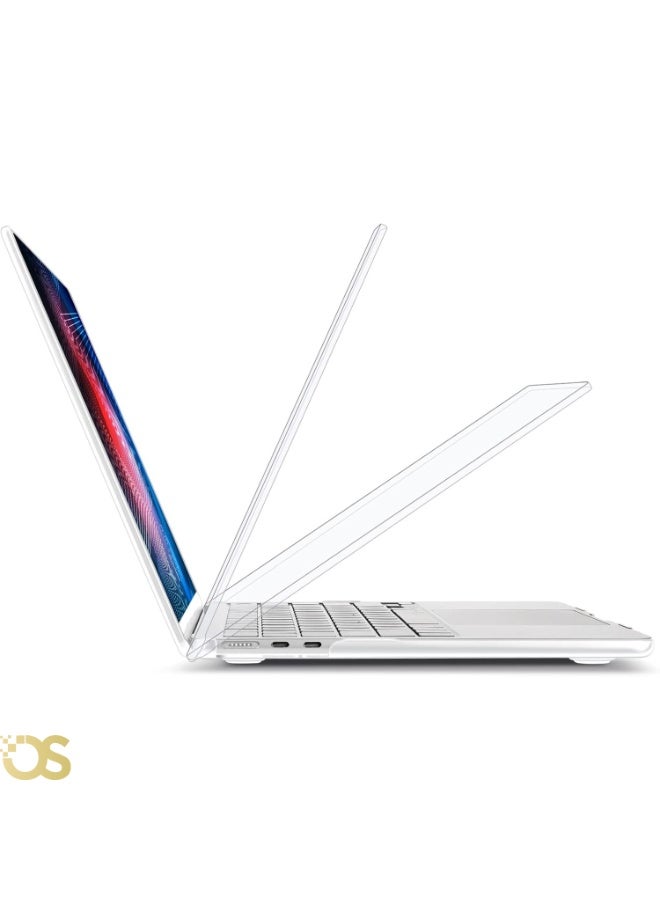 OS Hard Shell Protective Case for MacBook Air 13.6-inch — White — Compatible with A2681, A3113 & A3240 Models - Image 1