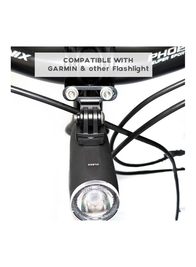 SYOSI Bike Handlebar Stem Mount, for Action Camera GoPro Bike Stem Mounts Flashlight, Multi Function Adjustable Handlebar Clamp, All Metal Solid Bicycle Stem Camera Mount Rack,  with M5*35mm Shoulder Bolts - Image 3