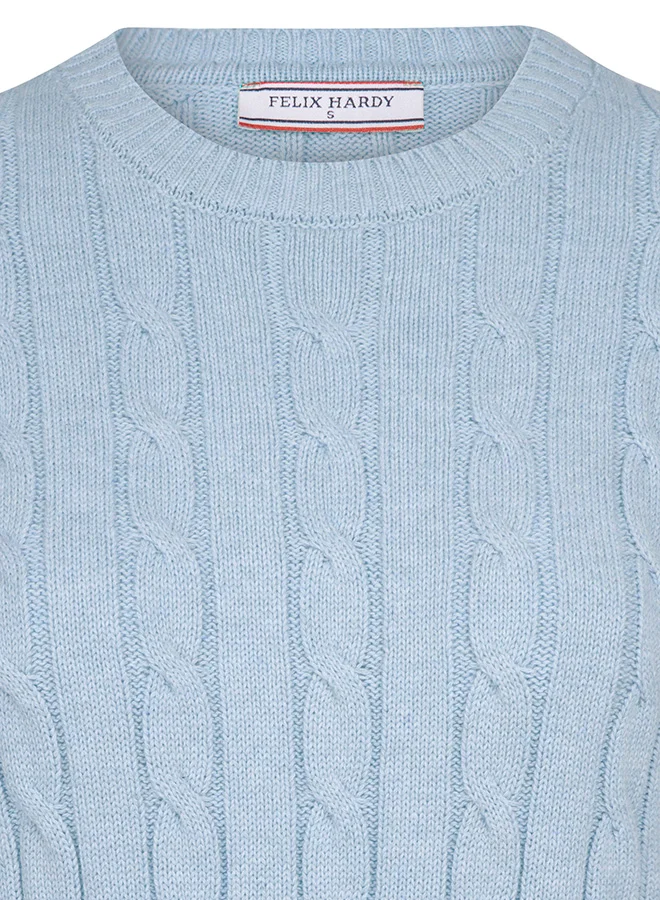 FELIX HARDY V-Neck Cable Knit Pullover