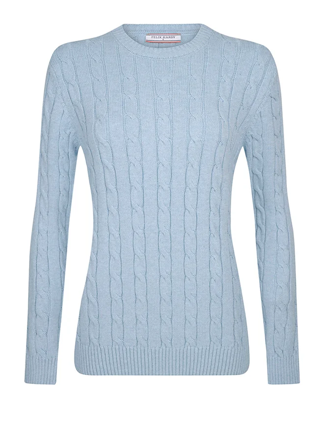 FELIX HARDY V-Neck Cable Knit Pullover