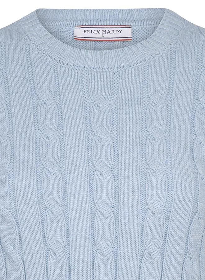 FELIX HARDY V-Neck Cable Knit Pullover