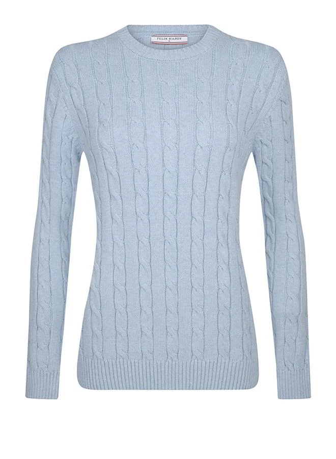 FELIX HARDY V-Neck Cable Knit Pullover