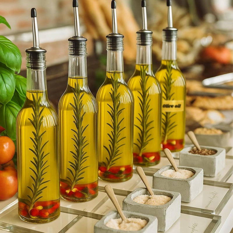 Tinsky 20 Pcs 32 oz Plastic Liquor Bottles Long Neck Bar Juice Pour Bottles with Liquor Pour Spout and Caps Snow Cone Syrup Bottles for Juice Alcohol - Image 5