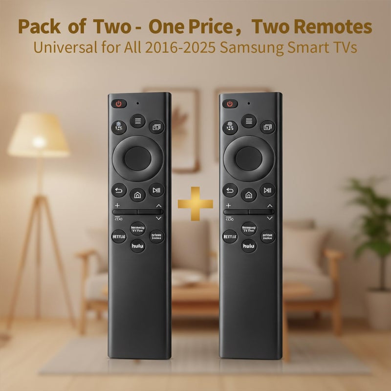 Nettech (Pack of 2) Remote Control for All Samsung Smart TVs. Replacement for All 2016-2025 Samsung TV Remotes. No Voice Control. 1-Year Full Warranty. - Image 2