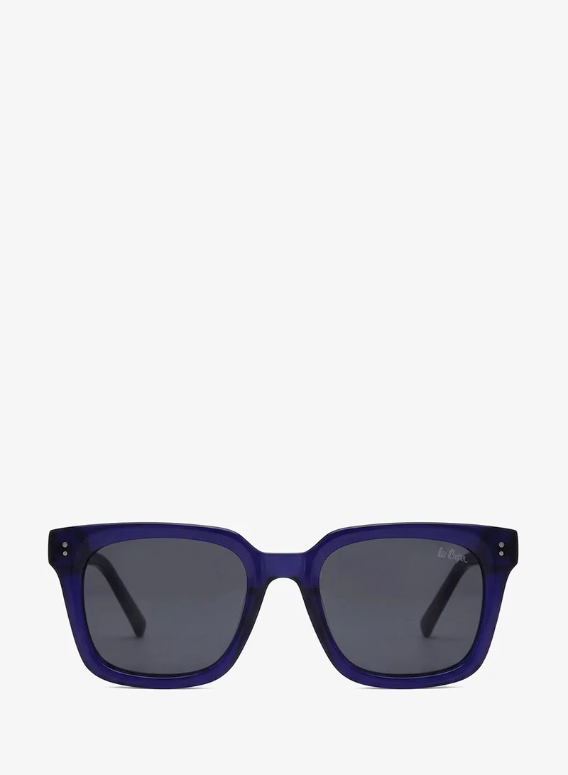 لي كوبر Polarized Sunglasses Blue Frame Grey Mirror Lens 52mm  - LCM10817C1