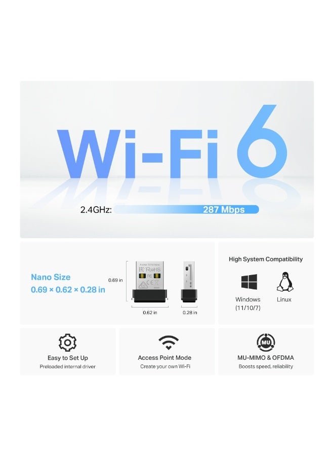 Tp-link Tl AX300 Nano Wi-Fi 6 Wireless USB Adapter - Image 5
