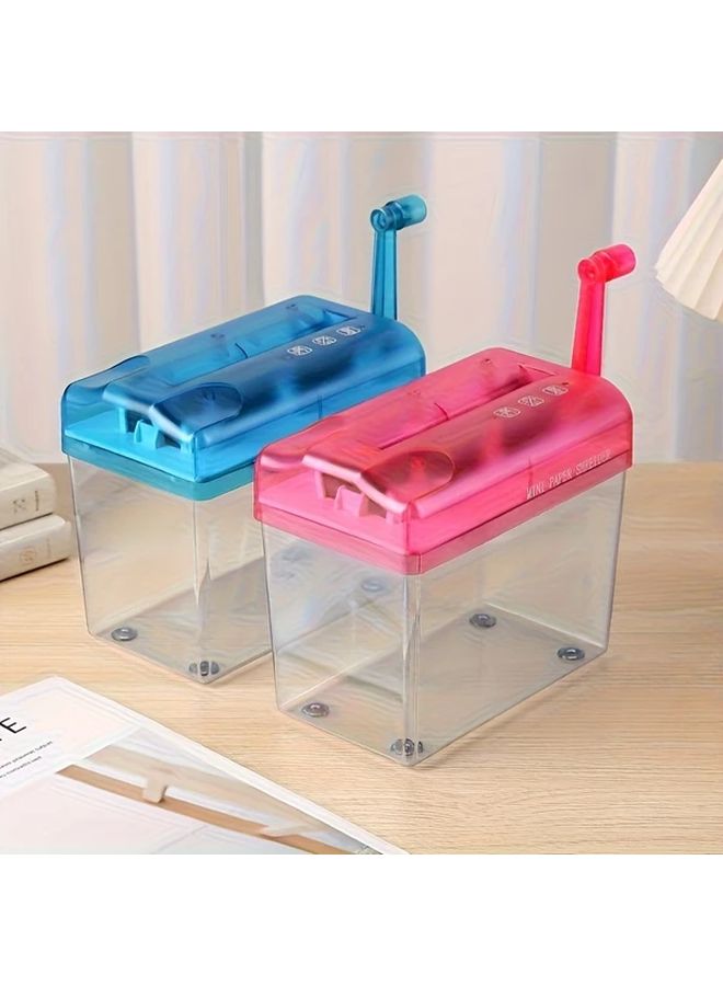 Knight Dark Manual Paper Shredder Hand Cranked Desktop A6 With Transparent Design For Home Office - Image 5