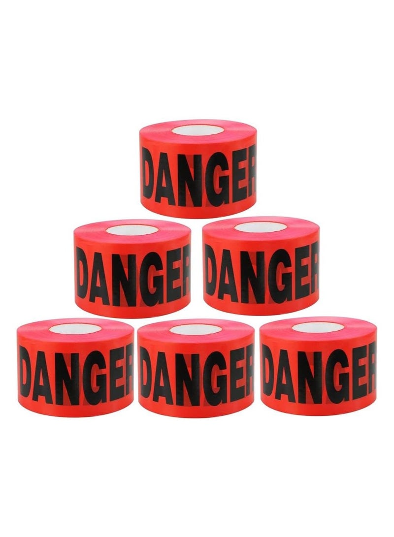 BERRY Berry Set of 5 - 200m High Visibility Danger Safety Tape, Barrier Tape for Construction, Emergency & Hazard Zones  - Image 1