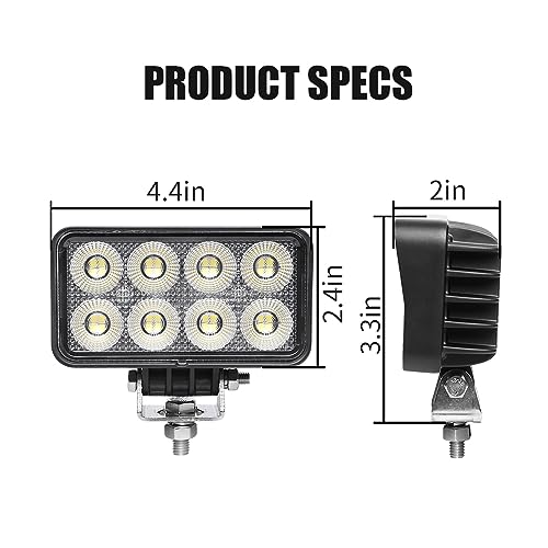 EXZEIT 64W Led Tractor Work Lights, 5600Lms Led Truck Work lights Flood Light fits Farm Tractor Engineer Truck ATV, 12/24V - Image 2