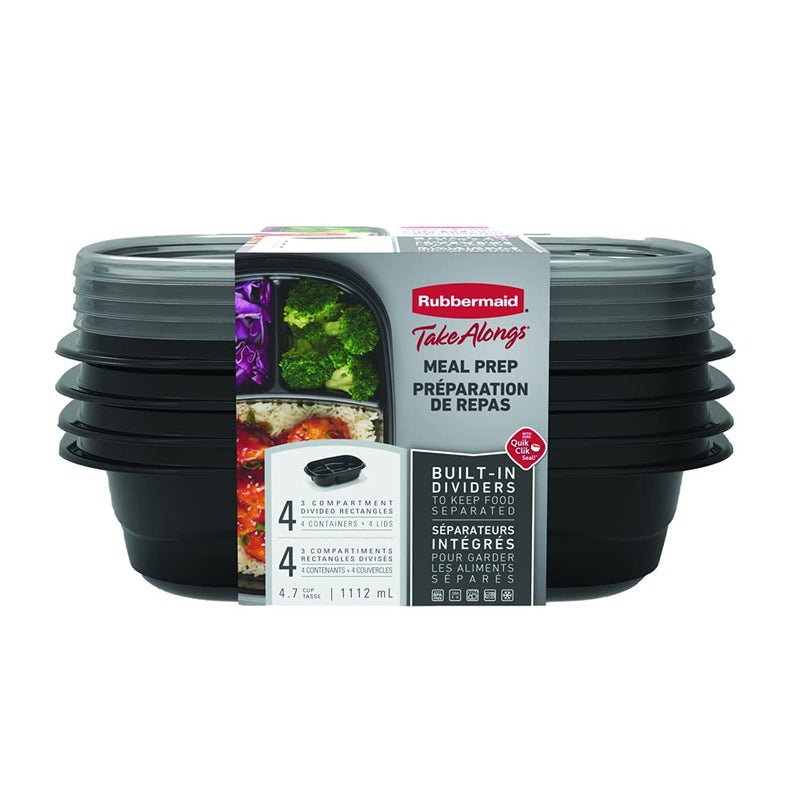 Rubbermaid 2127152 TakeAlongs Food Prep Containers, 4.7 Cup pack of 4 - Image 1
