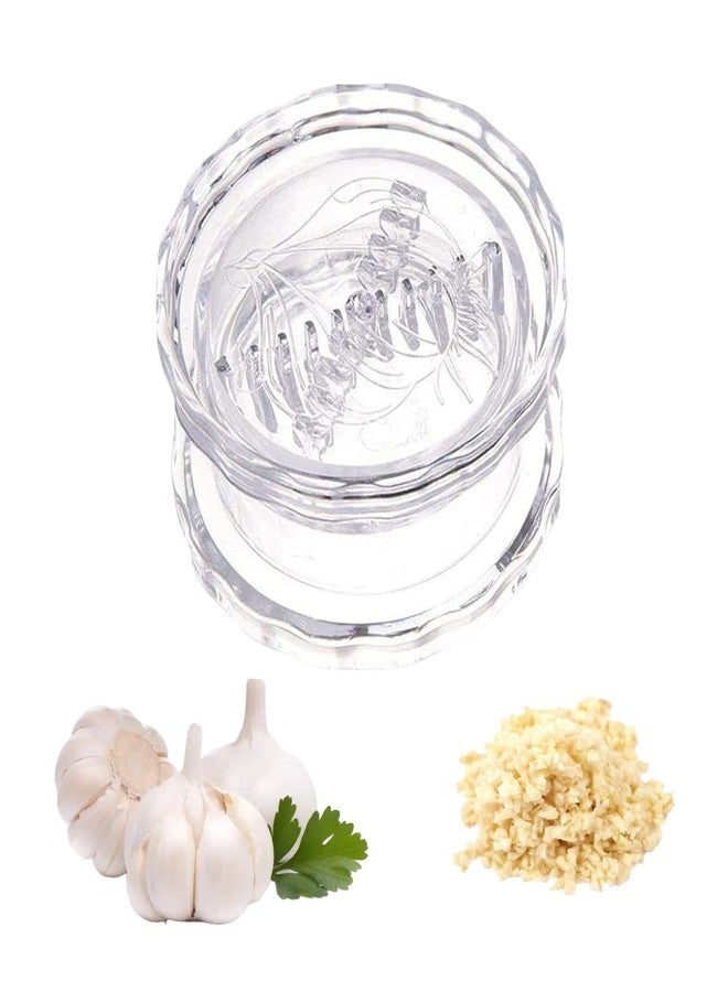 Turutu Transparent Manual Garlic Twist, Multi-Functional Mincer & Grinder for Garlic, Onion, Ginger, Herbs, Nuts, Impact Resistant Kitchen Gadget & Home Accessory - Image 1