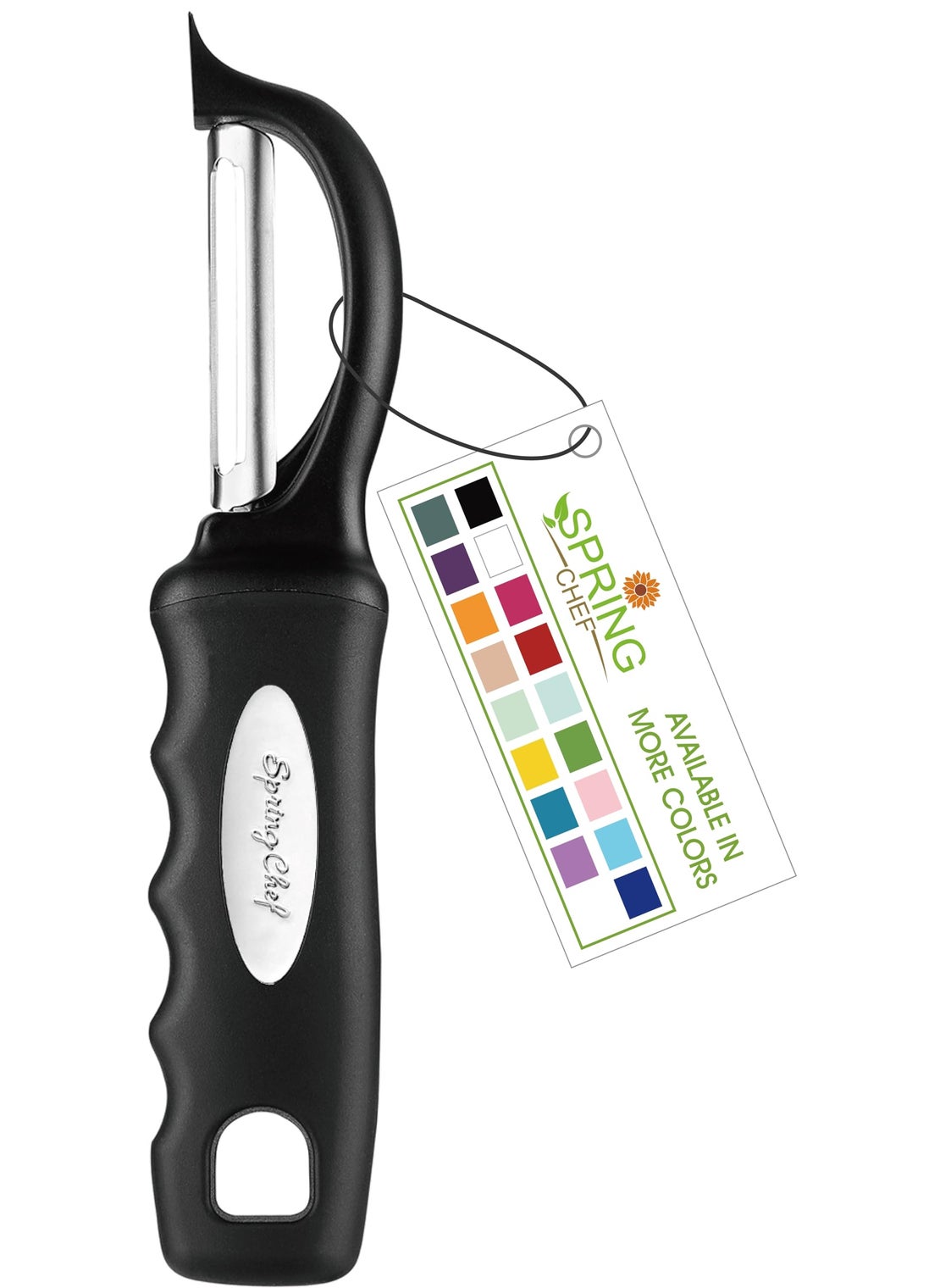Spring Chef Spring Chef Premium Swivel Vegetable Peeler Soft Grip Handle and Ultra Sharp Stainless Steel Blades  Perfect Kitchen Peeler For Veggie Fruit Potato Carrot Apple  Black 