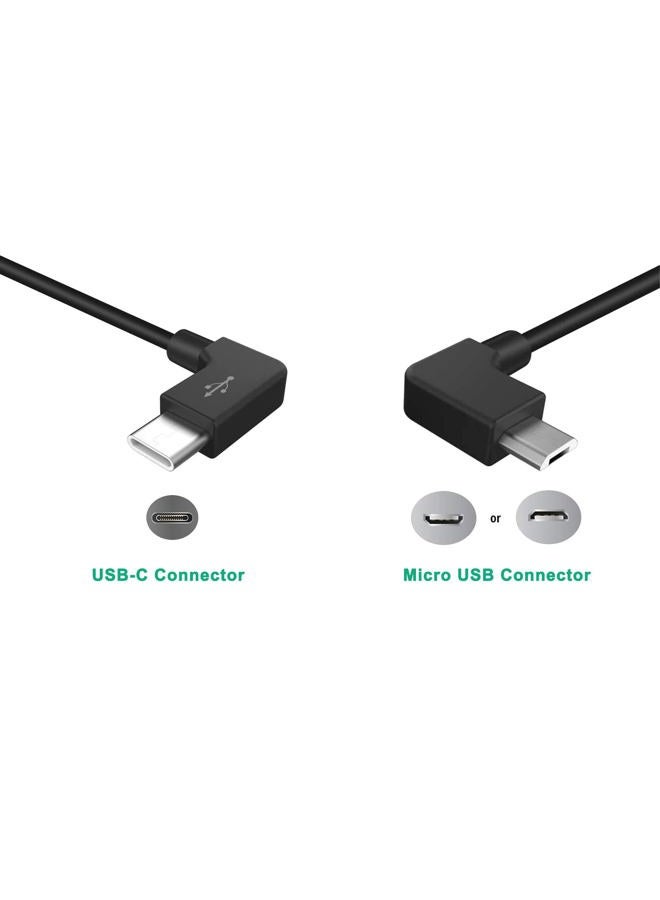 PDEEY DJI USB C Cable Compatible DJI Mavic Pro to Samsung Galaxy S9 / S8 (Plus)/ Note 8 and Pixel 2 XL USB C to Micro USB OTG Cable (9.8 inch) - Image 2