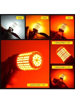 Eraks Car Accesories Signal, Reverse Gear, Stop Bulb 144 LED Orange, White Single Lamp, Red Double Lamp  - Image 4