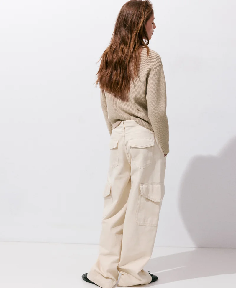 مانجو Ribbed Zip-Up Jumper