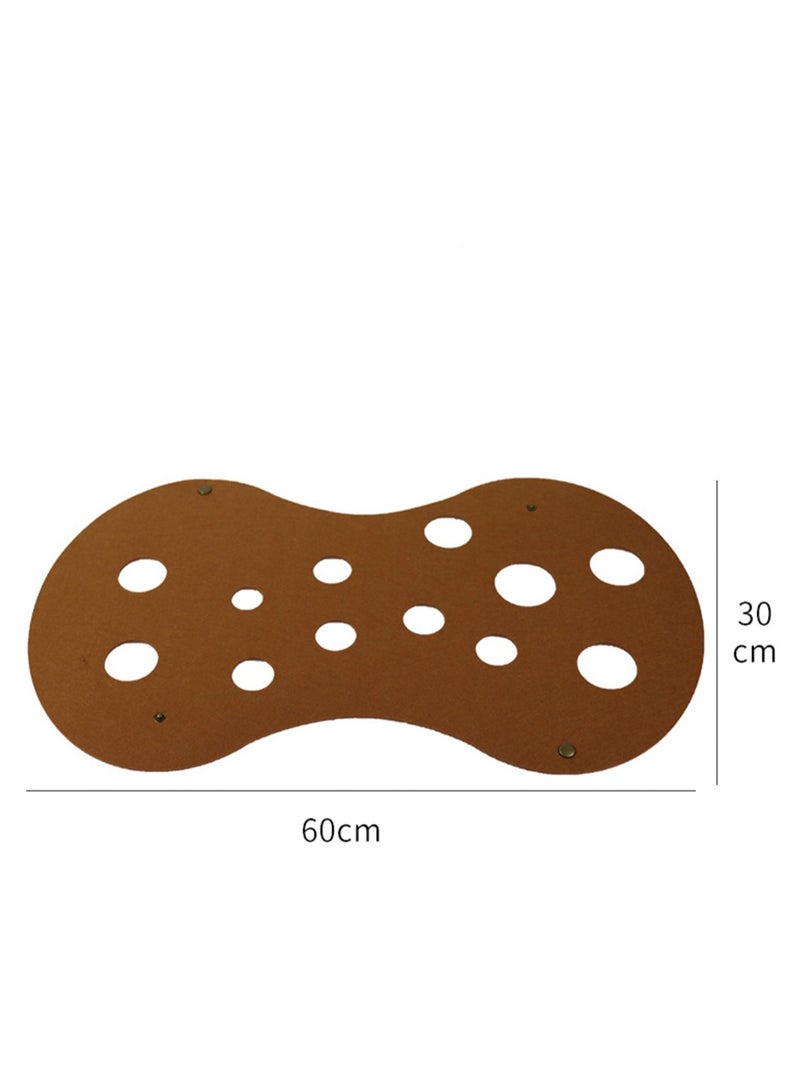 Felt Cat Tunnel, Foldable Cat Tunnel for Indoor or Outdoor Cats, Removable, Washable and Foldable, DIY Cat Play Mat for Interaction/Exercise, Cat Toy (Yellow and Brown) - Image 2