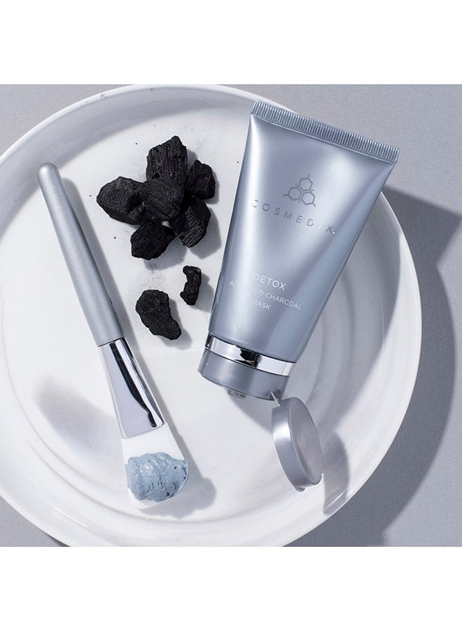 CosMedix Detox PM Activated Charcoal Overnight Purifying Face Mask | For Deep Cleansed Pore Refined And Detoxified Skin 74g - Image 4
