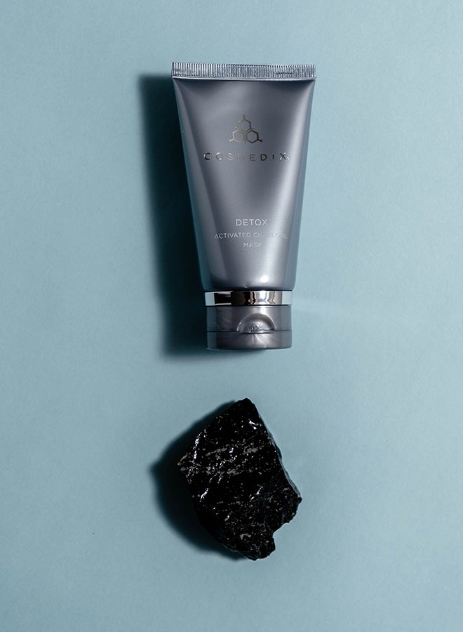 CosMedix Detox PM Activated Charcoal Overnight Purifying Face Mask | For Deep Cleansed Pore Refined And Detoxified Skin 74g - Image 5