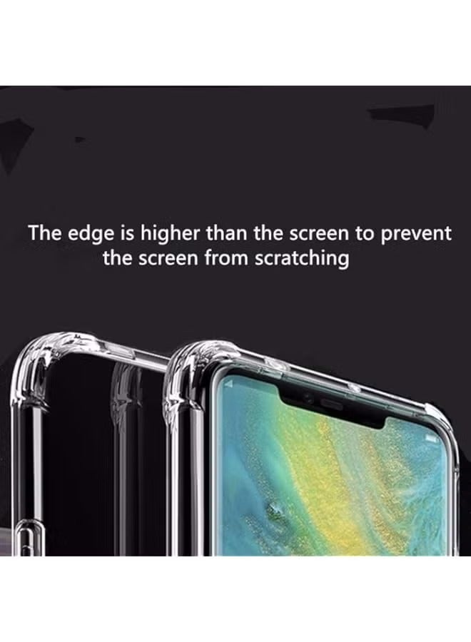 بروماس حافظة ممتصة للصدمات متوافقة مع هاتف هواوي ميت 20 برو، غطاء ممتص للصدمات ناعم من مادة البولي يوريثان الحراري، غطاء شفاف شفاف مقاوم للصدمات - Image 4