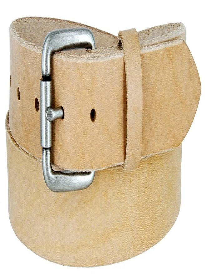 Belts.com Natural Finish Full Grain Leather Belt with Roller Buckle 1 1/2" (Natural,36) - Image 1