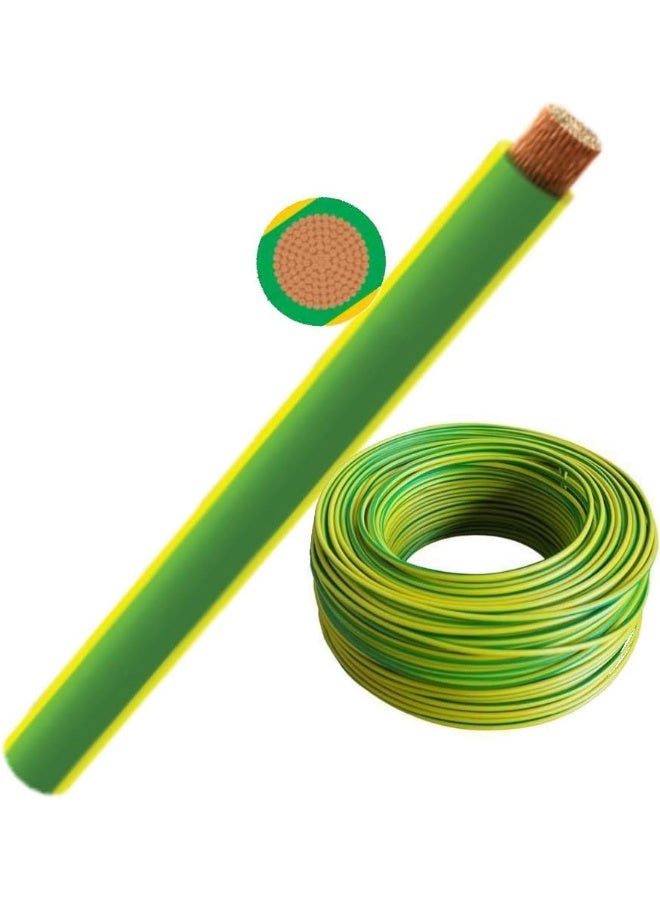 RR Multi Strand Pure Copper Single Core Flexible Cables | Trirated Electrolytic Conductor Up To 105C Fire Resist Electric Panel Wire | Bs6231 Iso9001 Ce Compliant 100Y(90M) Roll (0.5Mm, Yellow Green) - Image 1