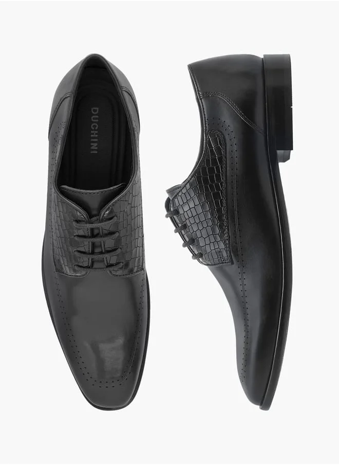 دوتشيني Men's Lace-Up Derby Shoes