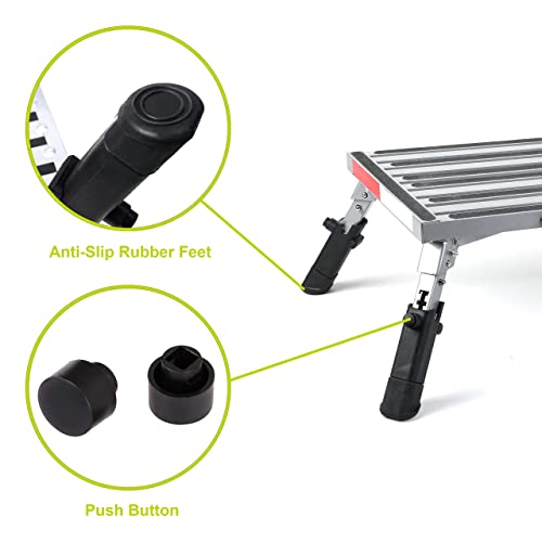 Prime 1 Pr1me Replacement Rubber Feet and Push Button for Adjustable Height Aluminum Platform Step, 4 Pack - Image 4