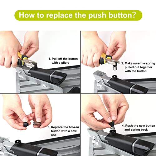 Prime 1 Pr1me Replacement Rubber Feet and Push Button for Adjustable Height Aluminum Platform Step, 4 Pack - Image 5