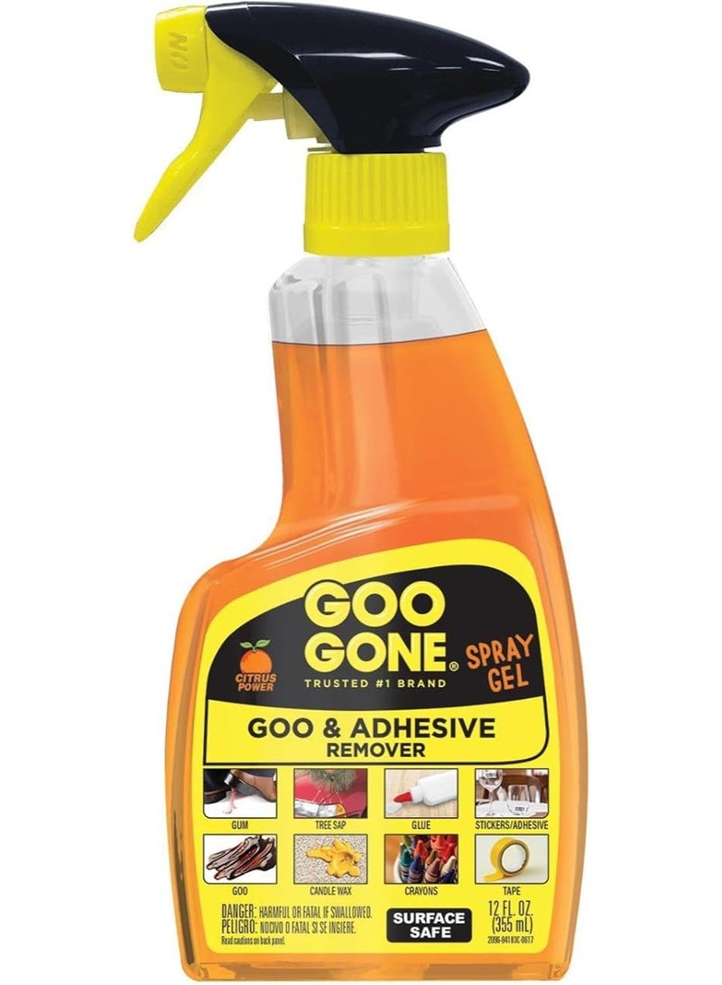 Goo Gone Goo & Adhesive Remover Spray Gel, 355ml Bottle - Image 1