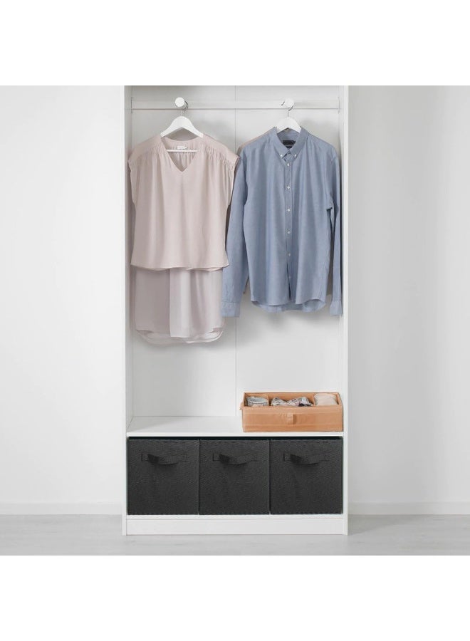 Six black foldable fabric square storage boxes with handles, measuring 27×27×28 cm. - Image 4