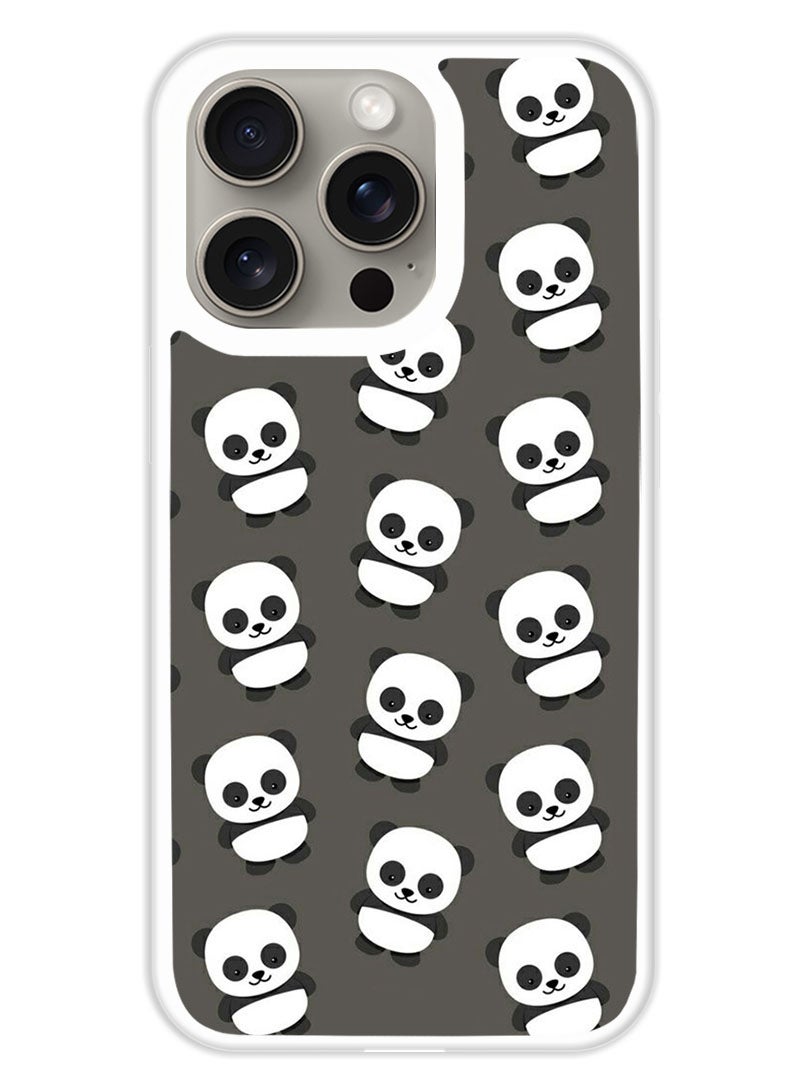 Theodor Protective Case Cover For APPLE IPHONE 15 Pro Panda (White Bumper) - Image 1
