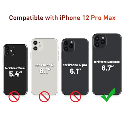 OCASE for iPhone 12 Pro Max Case Detachable Wallet Case with Card Holder, [2 in 1] PU Leather Flip Folio Case with RFID Blocking Stand Shockproof Phone Cover 6.7 Inch, Blue - Image 2