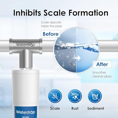 Waterdrop AP431 AP430SS Whole House Scale Inhibitor Filter, Heater Softener System, Prevent Scale Build Up On Hot Water Heaters, Pipes and Boilers - Image 4
