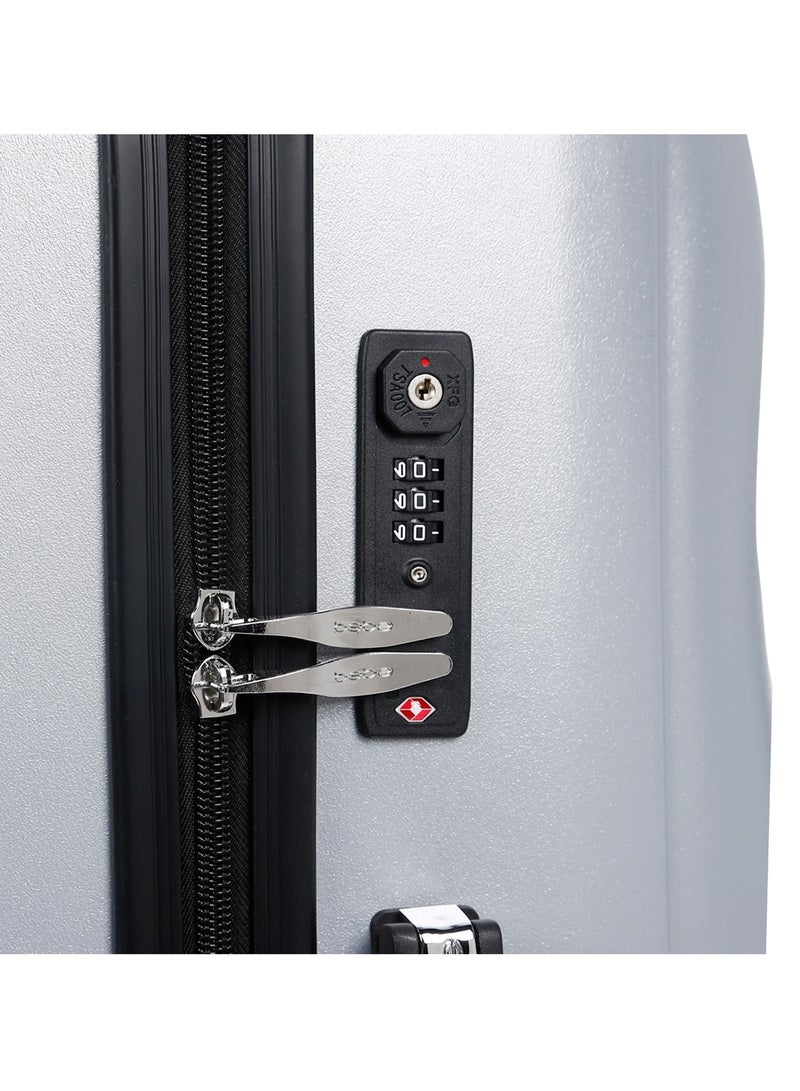 bebe BEBE Ellise Hardside Luggage on Wheels for Unisex | Ultra Lightweight ABS on with Spinner Wheels 4 Color Silver  - Image 4