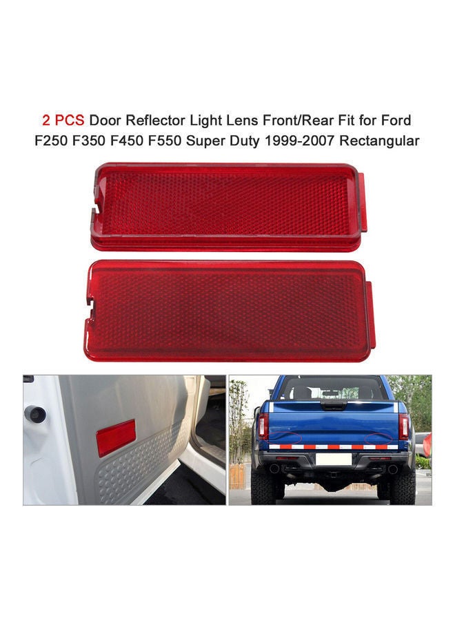 NIBEMINENT 2-Piece Door Reflector Light Lens Front Rear Fit - Image 3