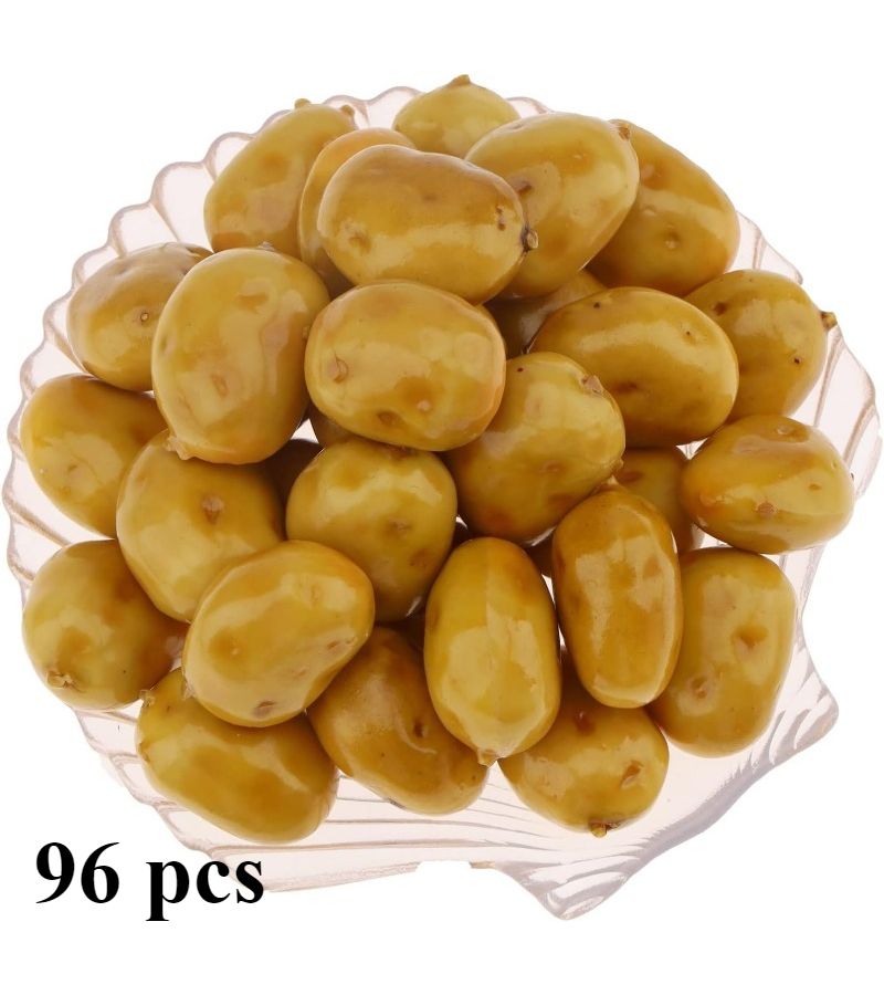 96 Pcs Realistic Mini Potatoes Lifelike Yellow Plastic Fake Food Props - Image 1