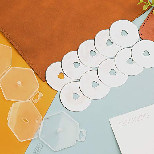 ZMAAGG Rotary Cutter, Rotary Fabric Cutter with Safety Lock, Included Extra 10 Pack 45mm Blades, Rotary Cutter Tool for Quilting Sewing Arts Crafts - Image 5