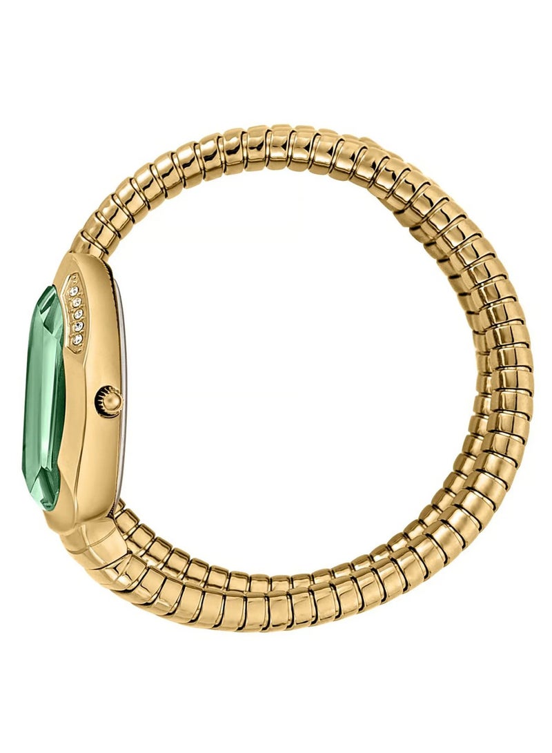 Just Cavalli ساعة جوست كافالي للنساء بتصميم ثعبان بقرص أخضر ولون ذهبي - JC1L209M0045 - Image 3